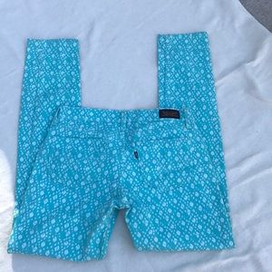 Levi's teal  and white skinny jeans stretch in EUC
